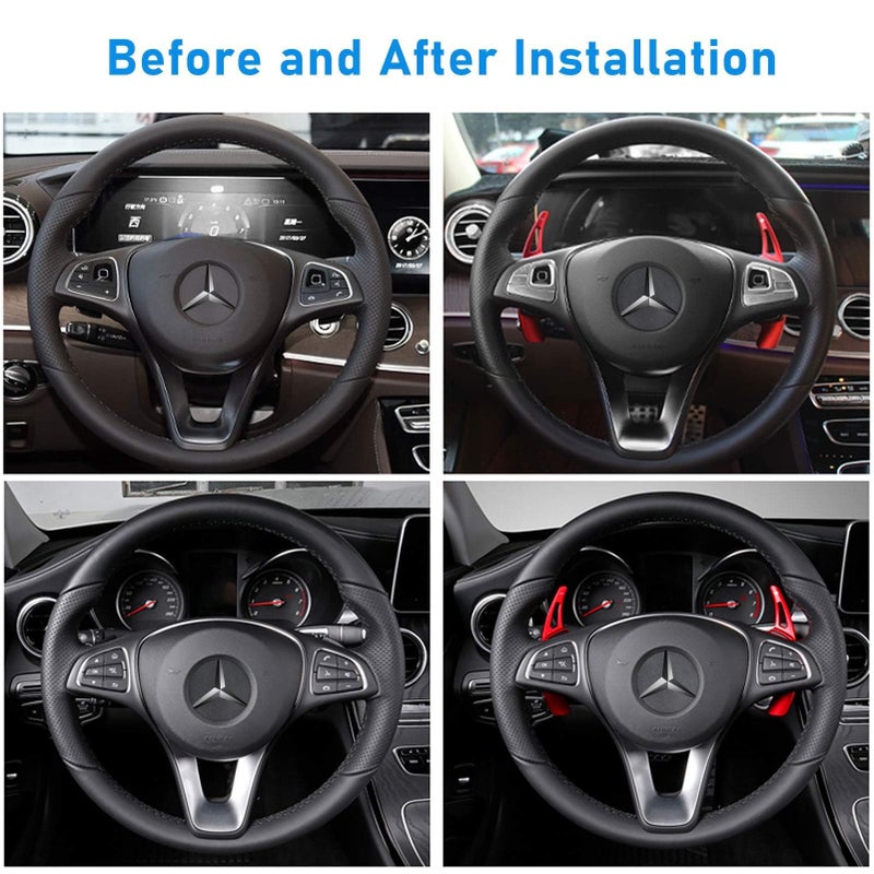 TTCR-II تمديد مجداف عجلة القيادة TTCR-II لسيارة Mercedes A/G Class 2019-2022 C/CLS 2015-2021 E/SL/SLC 2017-2020 GLA/GLC/GLE/S 2016-2022 GLS 2017-2021 موسع مجداف التحول من الألومنيوم - Image 2